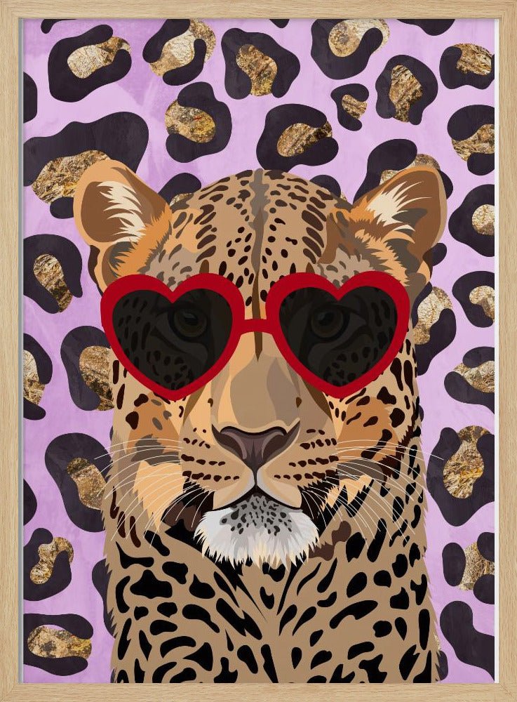 Leopard Print Leopard Pink - Stretched Canvas, Poster or Fine Art Print - I Heart Wall Art - Poster Print, Canvas Print or Framed Art Print