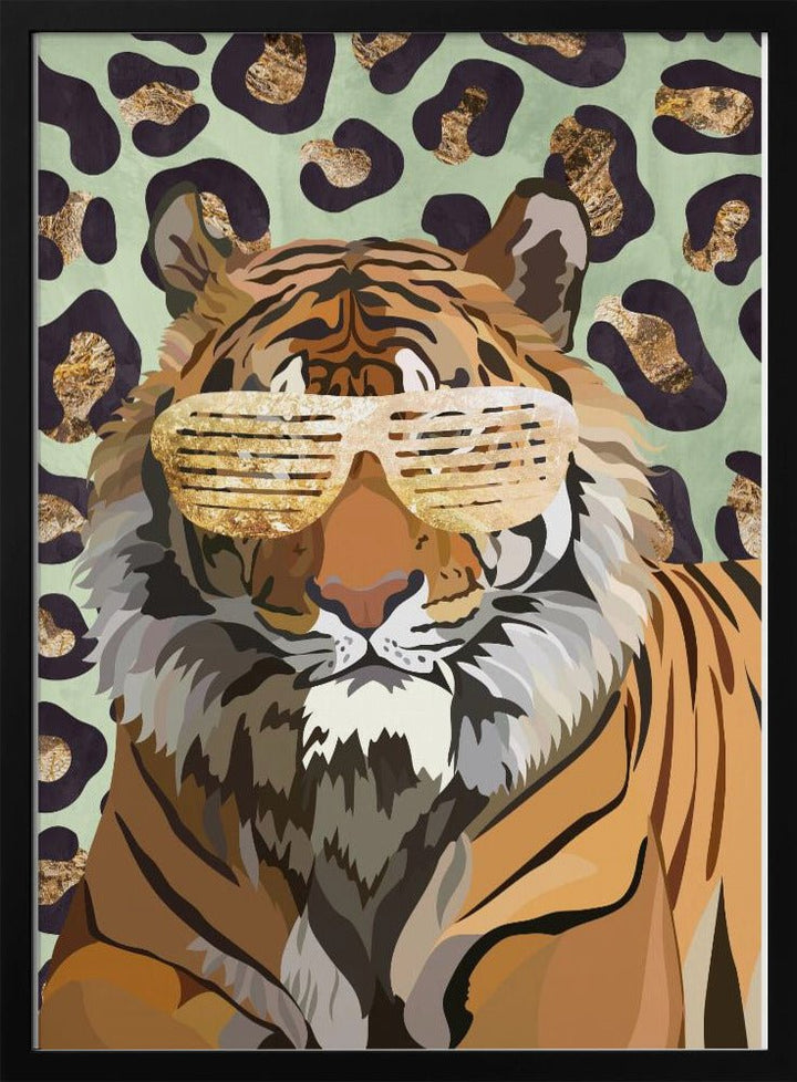 Leopard Print Tiger Green - Stretched Canvas, Poster or Fine Art Print - I Heart Wall Art - Poster Print, Canvas Print or Framed Art Print
