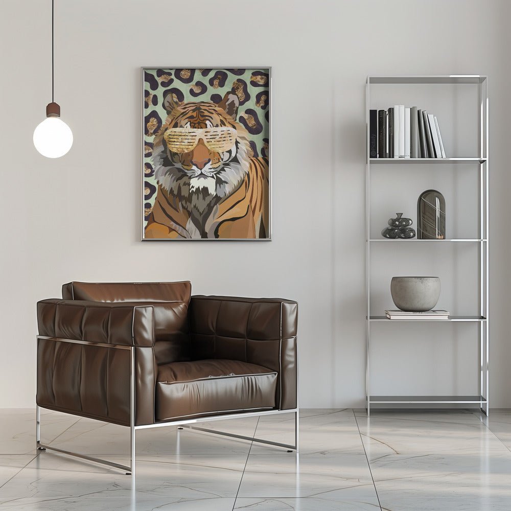 Leopard Print Tiger Green - Stretched Canvas, Poster or Fine Art Print - I Heart Wall Art - Poster Print, Canvas Print or Framed Art Print