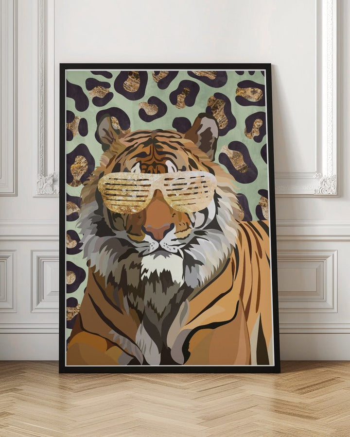 Leopard Print Tiger Green - Stretched Canvas, Poster or Fine Art Print - I Heart Wall Art - Poster Print, Canvas Print or Framed Art Print