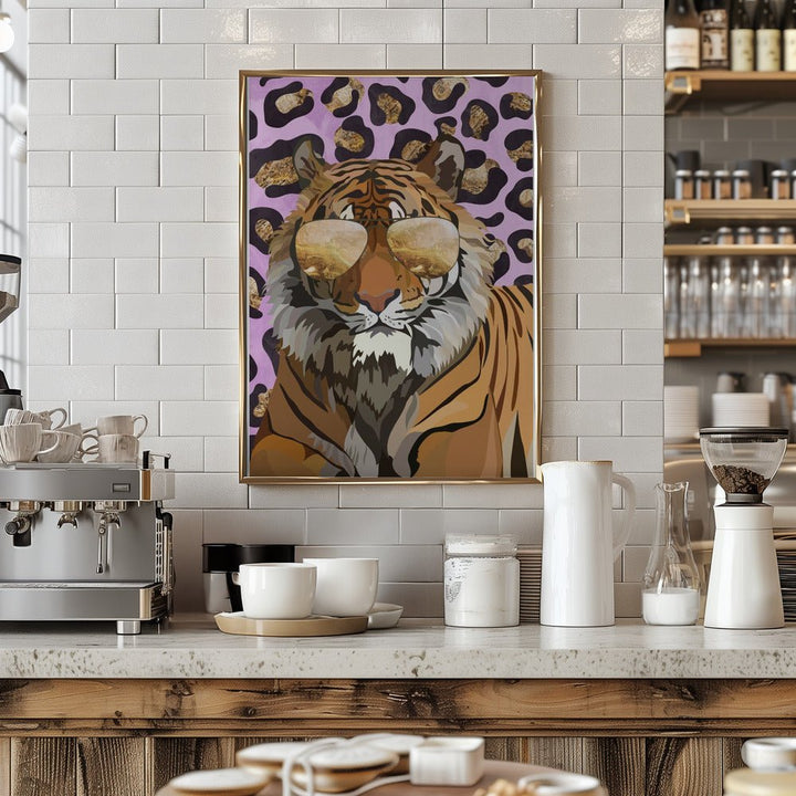 Leopard Print Tiger Pink - Stretched Canvas, Poster or Fine Art Print - I Heart Wall Art - Poster Print, Canvas Print or Framed Art Print