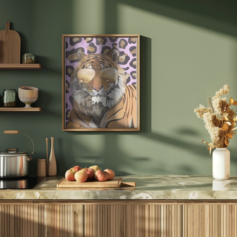 Leopard Print Tiger Pink - Stretched Canvas, Poster or Fine Art Print - I Heart Wall Art - Poster Print, Canvas Print or Framed Art Print