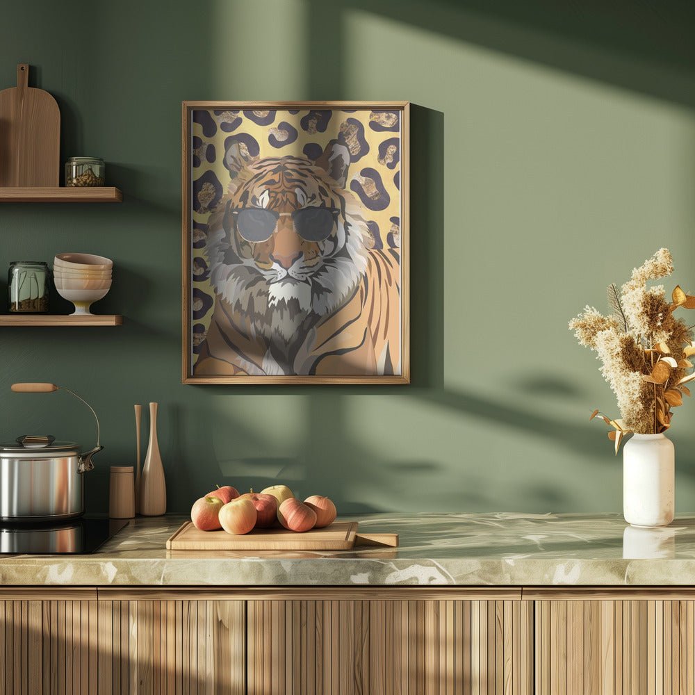 Leopard Print Tiger Yellow - Stretched Canvas, Poster or Fine Art Print - I Heart Wall Art - Poster Print, Canvas Print or Framed Art Print