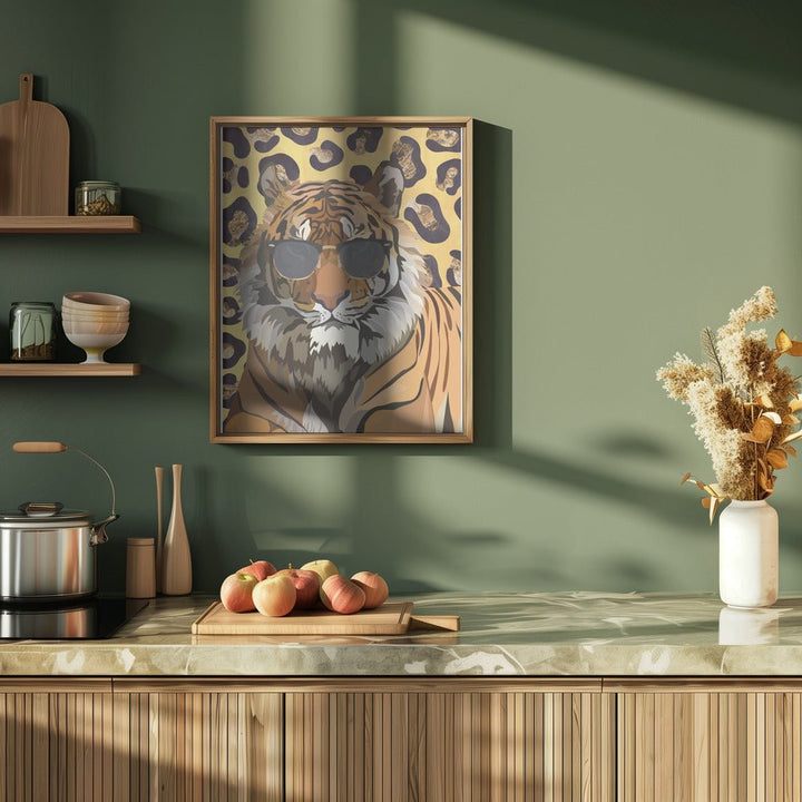 Leopard Print Tiger Yellow - Stretched Canvas, Poster or Fine Art Print - I Heart Wall Art - Poster Print, Canvas Print or Framed Art Print
