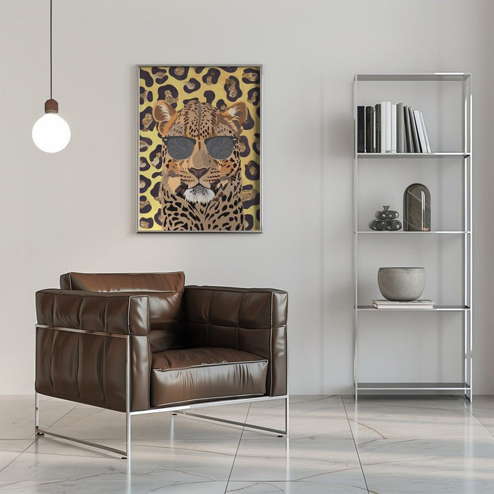 Leopard Print Leopard Yellow - Stretched Canvas, Poster or Fine Art Print - I Heart Wall Art - Poster Print, Canvas Print or Framed Art Print