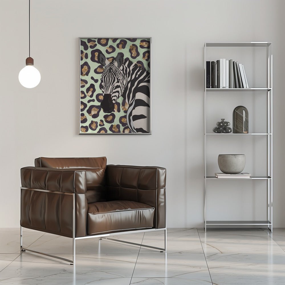 Leopard Print Zebra Green - Stretched Canvas, Poster or Fine Art Print - I Heart Wall Art - Poster Print, Canvas Print or Framed Art Print