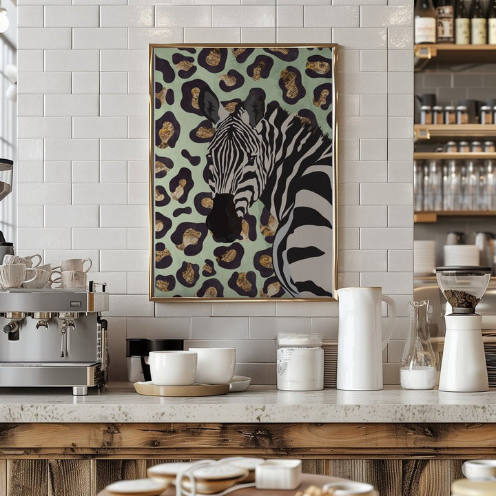 Leopard Print Zebra Green - Stretched Canvas, Poster or Fine Art Print - I Heart Wall Art - Poster Print, Canvas Print or Framed Art Print