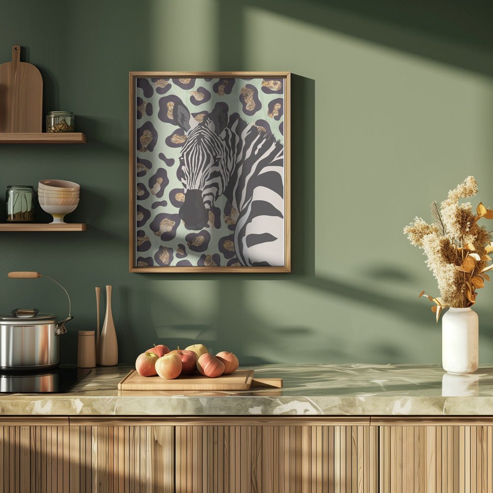 Leopard Print Zebra Green - Stretched Canvas, Poster or Fine Art Print - I Heart Wall Art - Poster Print, Canvas Print or Framed Art Print