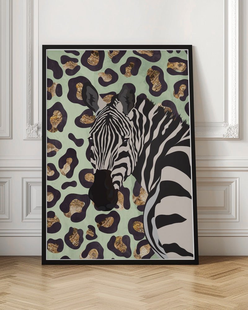 Leopard Print Zebra Green - Stretched Canvas, Poster or Fine Art Print - I Heart Wall Art - Poster Print, Canvas Print or Framed Art Print