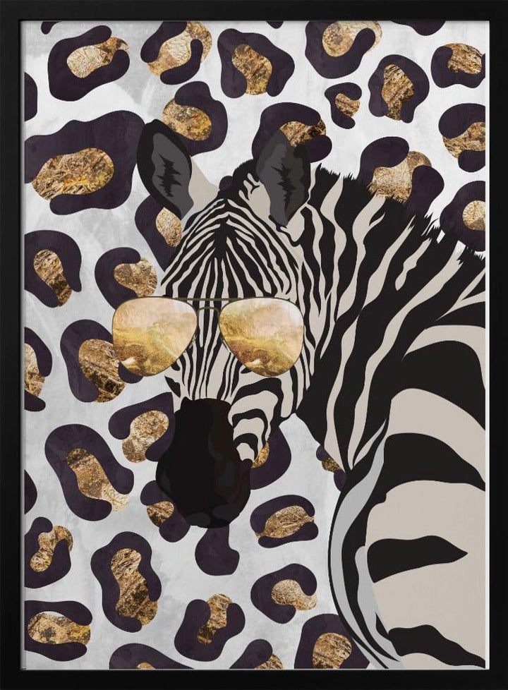 Leopard Print Zebra Grey - Stretched Canvas, Poster or Fine Art Print - I Heart Wall Art - Poster Print, Canvas Print or Framed Art Print