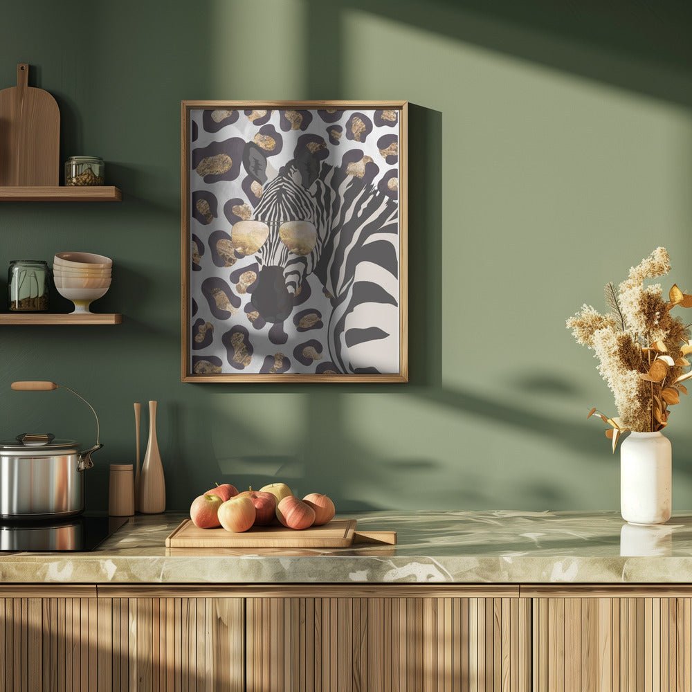 Leopard Print Zebra Grey - Stretched Canvas, Poster or Fine Art Print - I Heart Wall Art - Poster Print, Canvas Print or Framed Art Print
