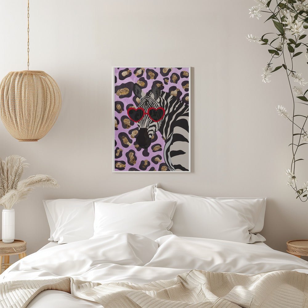 Leopard Print Zebra Pink - Stretched Canvas, Poster or Fine Art Print - I Heart Wall Art - Poster Print, Canvas Print or Framed Art Print