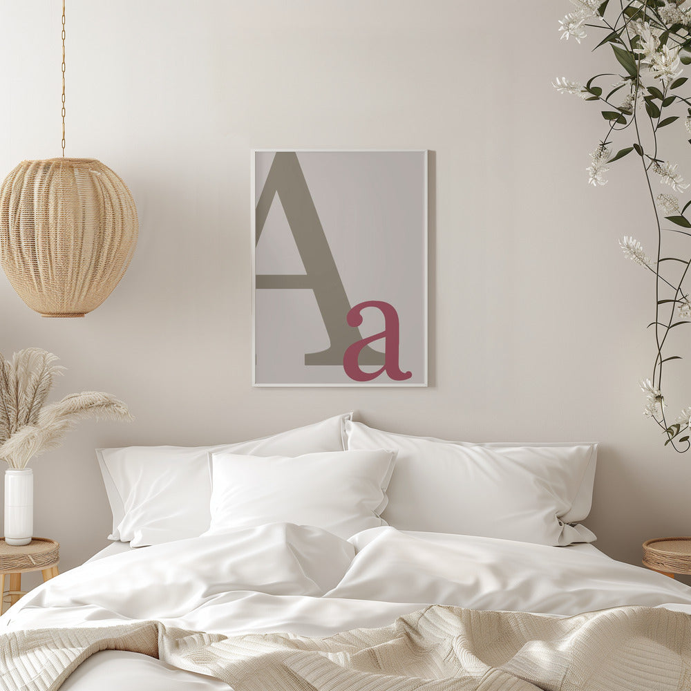 Letter A - Stretched Canvas, Poster or Fine Art Print I Heart Wall Art