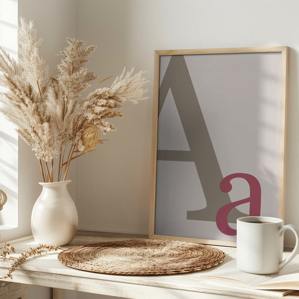 Letter A - Stretched Canvas, Poster or Fine Art Print I Heart Wall Art