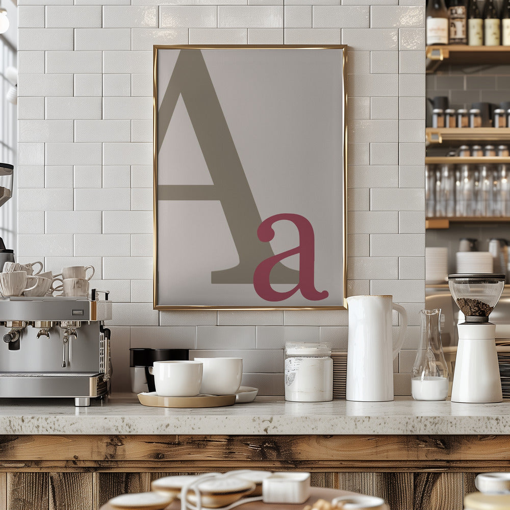 Letter A - Stretched Canvas, Poster or Fine Art Print I Heart Wall Art