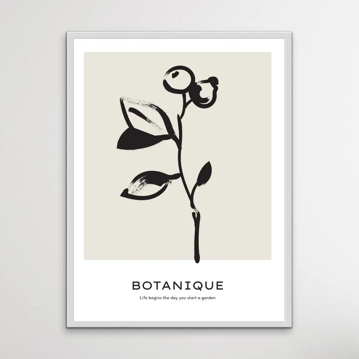 Life Begins The Day You Start A Garden -  Minimalist Black and White Botanique Line Classic Art Print - I Heart Wall Art