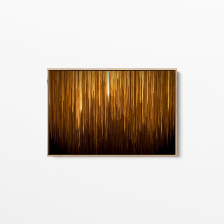 Light Strike -Abstract Gold Black Art Print Stretched Canvas Wall Art - I Heart Wall Art