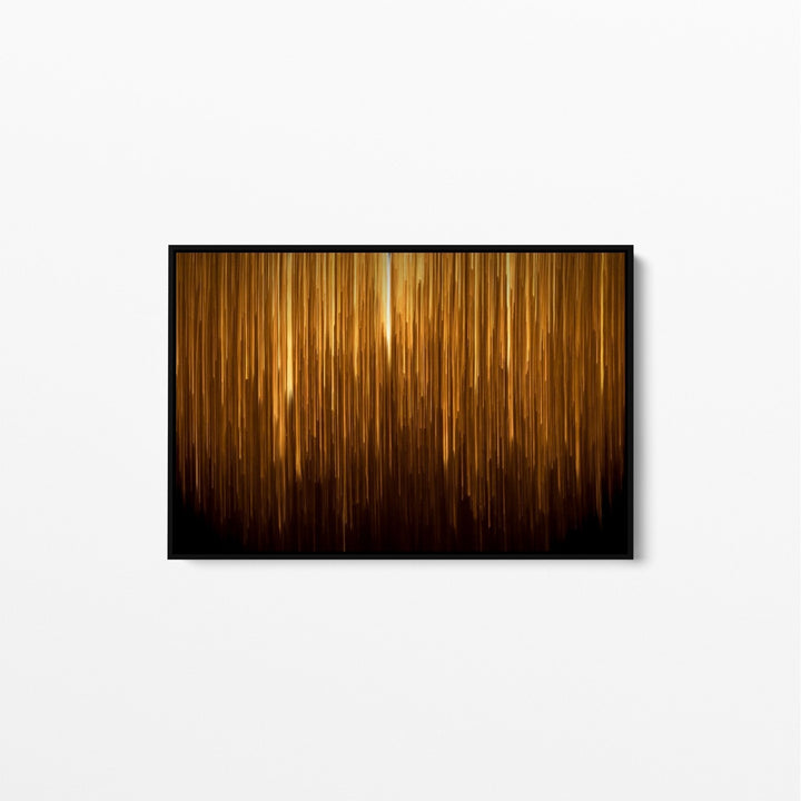 Light Strike -Abstract Gold Black Art Print Stretched Canvas Wall Art - I Heart Wall Art