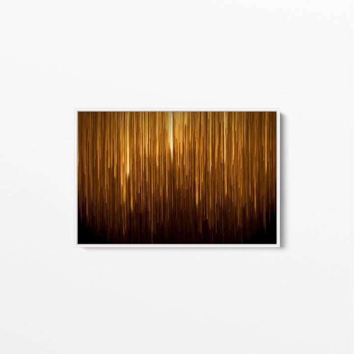 Light Strike -Abstract Gold Black Art Print Stretched Canvas Wall Art - I Heart Wall Art