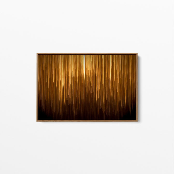 Light Strike -Abstract Gold Black Art Print Stretched Canvas Wall Art - I Heart Wall Art