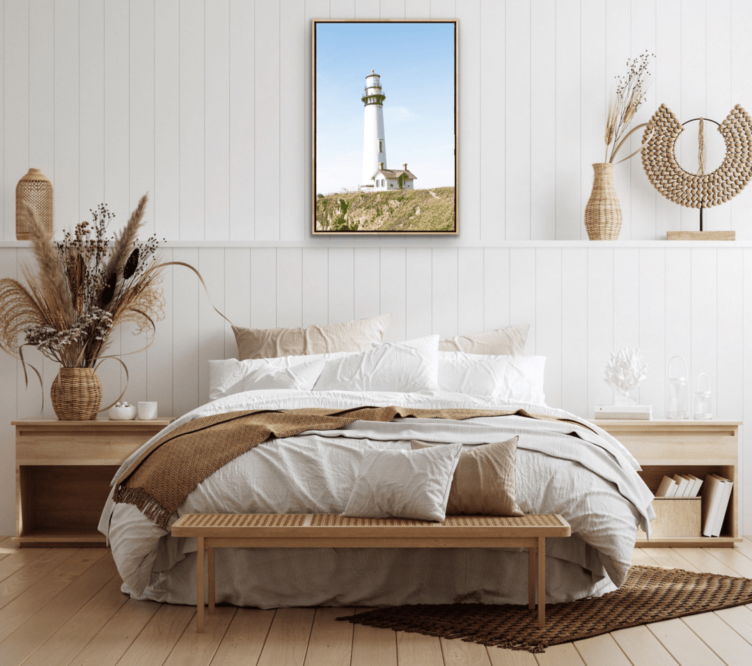 Lighthouse Lookout - Coastal Stretched Canvas, Poster or Wall Art Print - I Heart Wall Art - Poster Print, Canvas Print or Framed Art Print