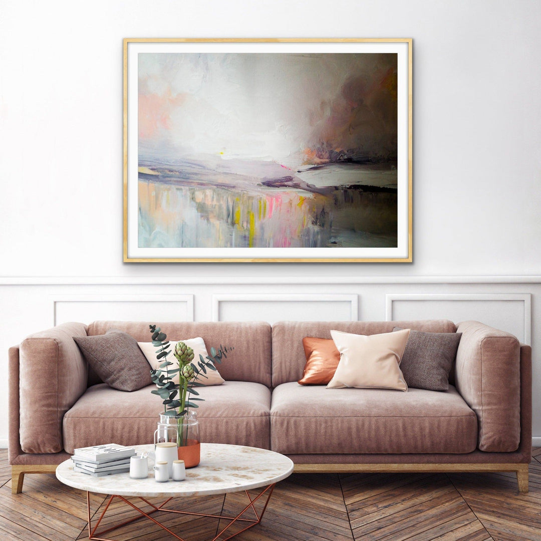 Lights Over The Bay - Pink and Purple Canvas or Paper print - I Heart Wall Art