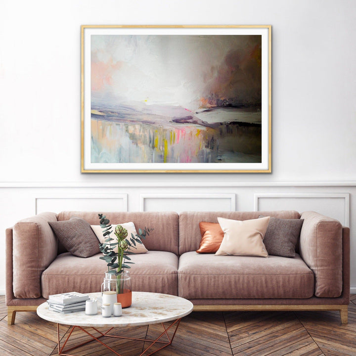 Lights Over The Bay - Pink and Purple Canvas or Paper print - I Heart Wall Art