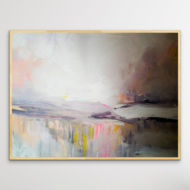 Lights Over The Bay - Pink and Purple Canvas or Paper print - I Heart Wall Art