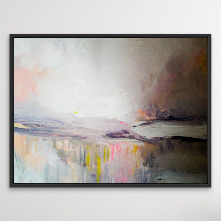 Lights Over The Bay - Pink and Purple Canvas or Paper print - I Heart Wall Art