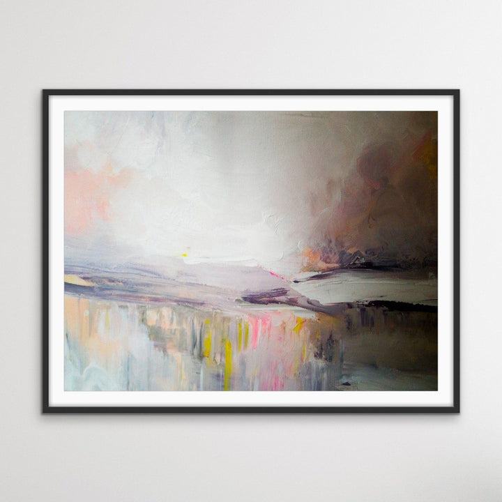 Lights Over The Bay - Pink and Purple Canvas or Paper print - I Heart Wall Art