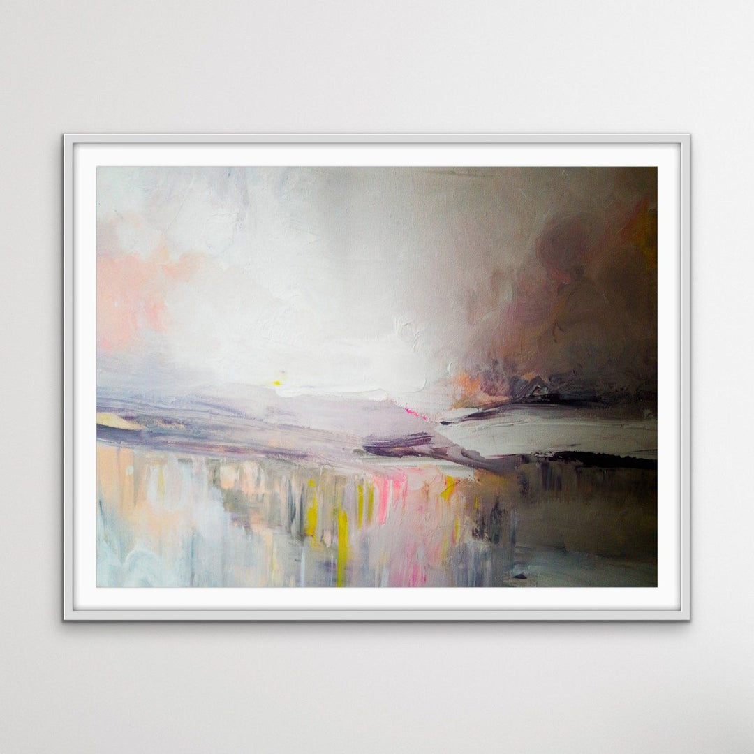 Lights Over The Bay - Pink and Purple Canvas or Paper print - I Heart Wall Art