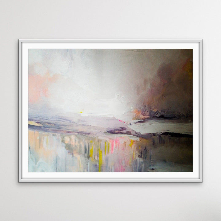 Lights Over The Bay - Pink and Purple Canvas or Paper print - I Heart Wall Art