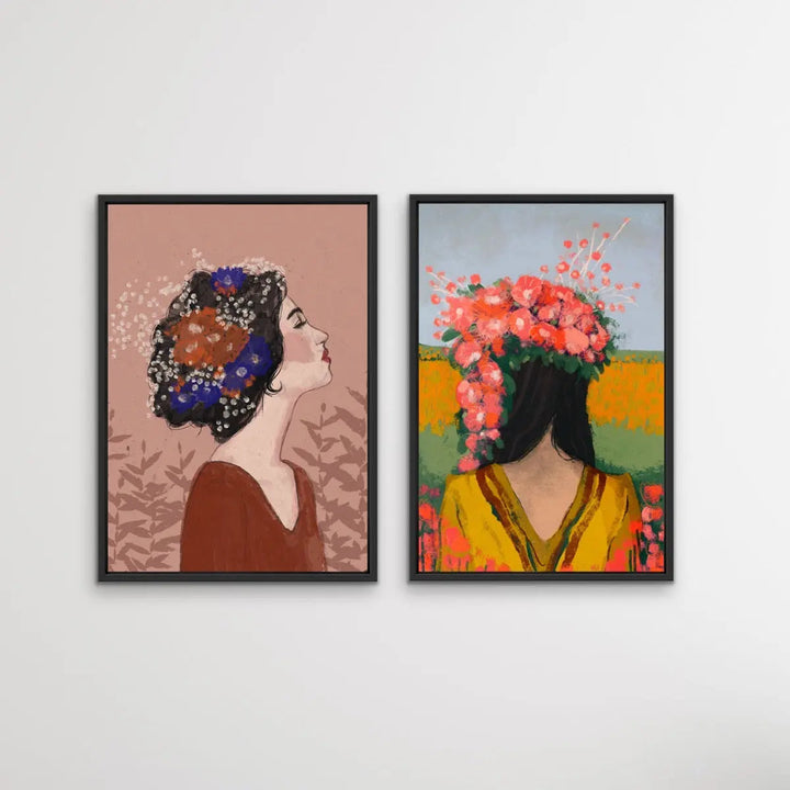 Like The First Day and Summer Night- Two Piece Illustrated Print Set by Treechild I Heart Wall Art Australia 