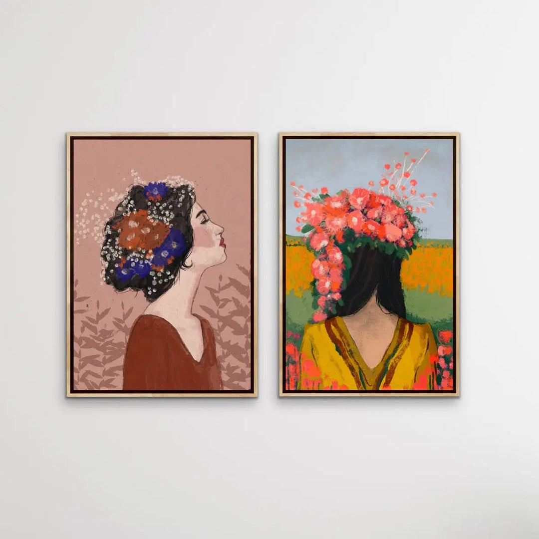 Like The First Day and Summer Night- Two Piece Illustrated Print Set by Treechild I Heart Wall Art Australia 