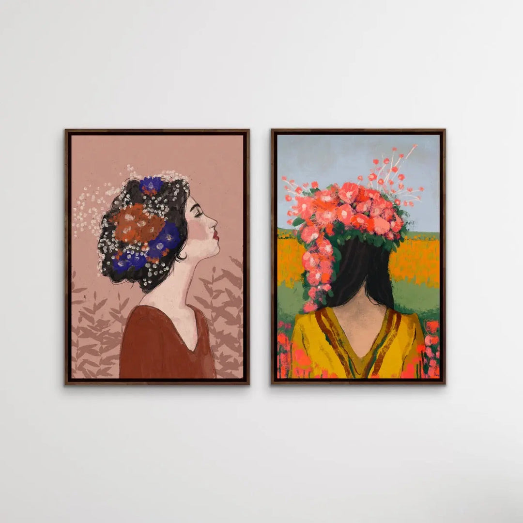 Like The First Day and Summer Night- Two Piece Illustrated Print Set by Treechild I Heart Wall Art Australia 