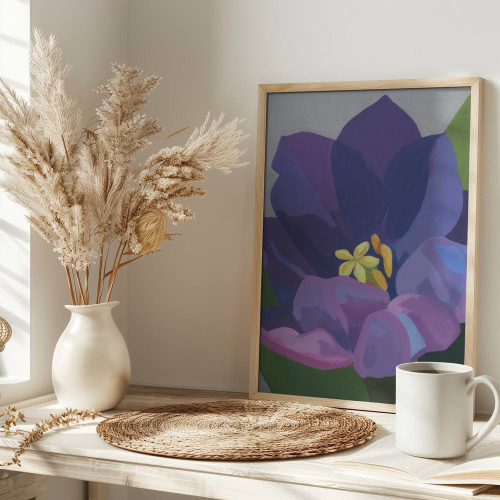 Lila Tulpan - Stretched Canvas, Poster or Fine Art Print - I Heart Wall Art - Poster Print, Canvas Print or Framed Art Print