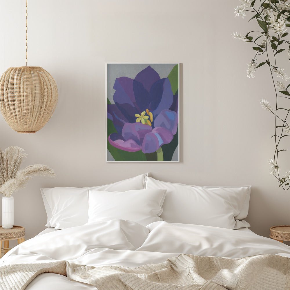 Lila Tulpan - Stretched Canvas, Poster or Fine Art Print - I Heart Wall Art - Poster Print, Canvas Print or Framed Art Print