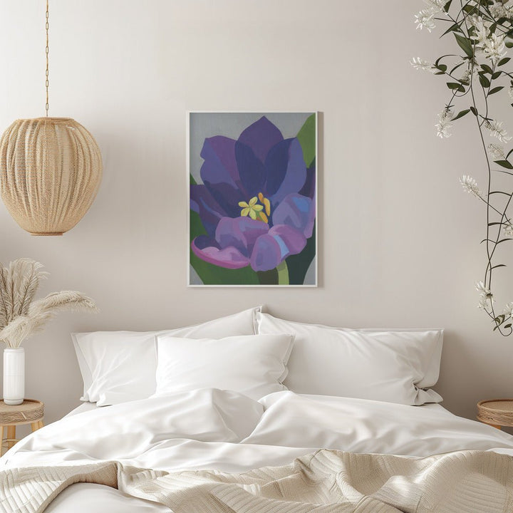 Lila Tulpan - Stretched Canvas, Poster or Fine Art Print - I Heart Wall Art - Poster Print, Canvas Print or Framed Art Print