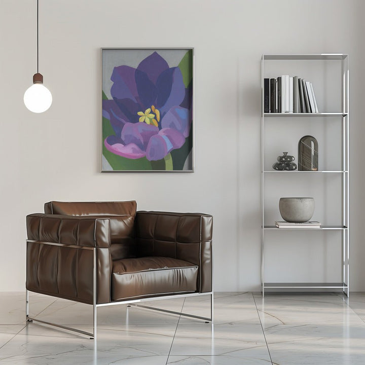 Lila Tulpan - Stretched Canvas, Poster or Fine Art Print - I Heart Wall Art - Poster Print, Canvas Print or Framed Art Print