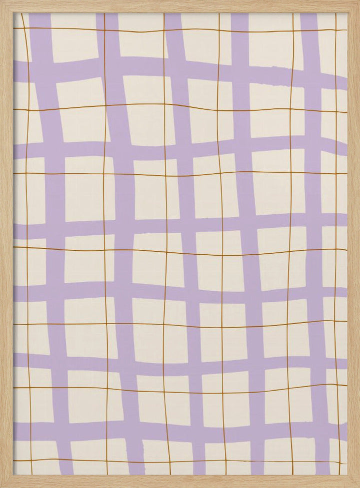 Lilac Grid - Stretched Canvas, Poster or Fine Art Print I Heart Wall Art