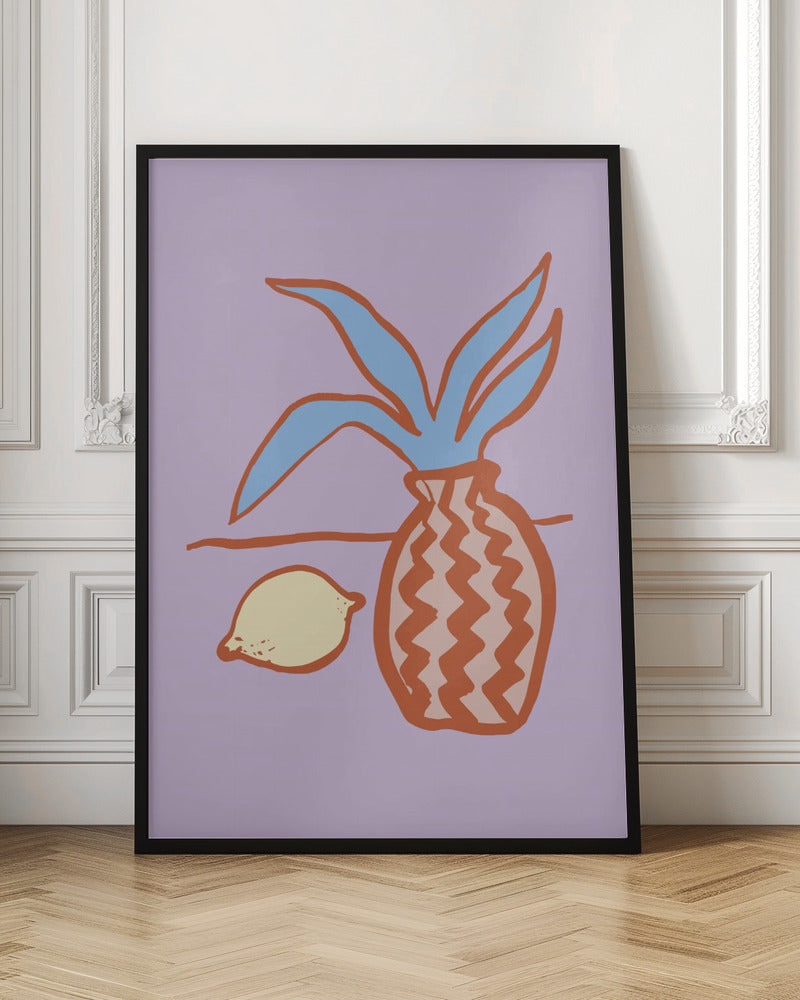 Lilac Lemon - Stretched Canvas, Poster or Fine Art Print I Heart Wall Art