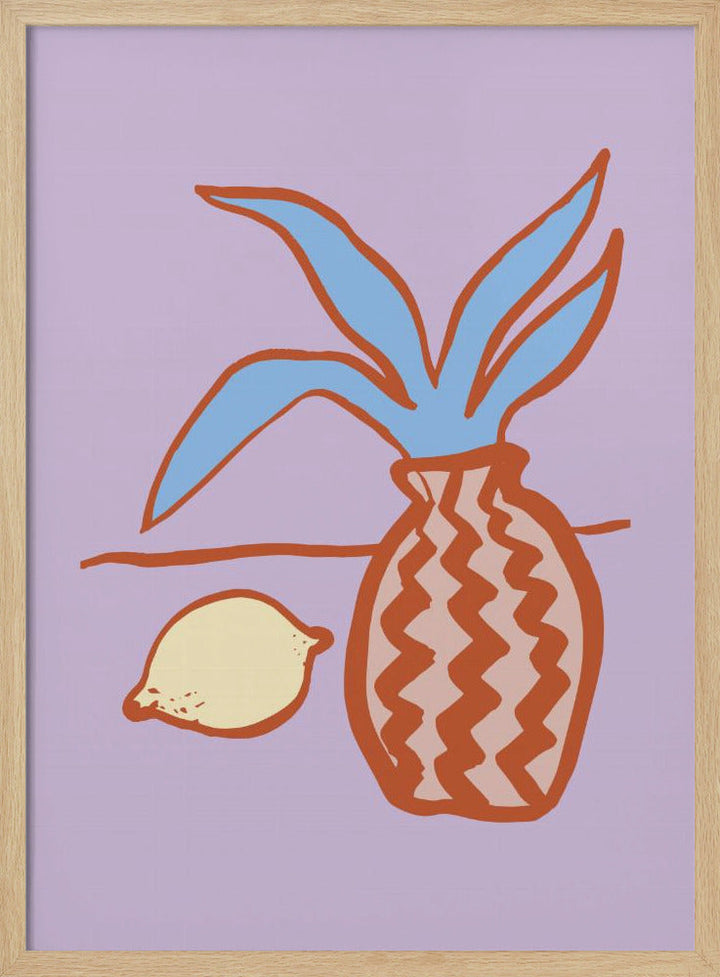Lilac Lemon - Stretched Canvas, Poster or Fine Art Print I Heart Wall Art