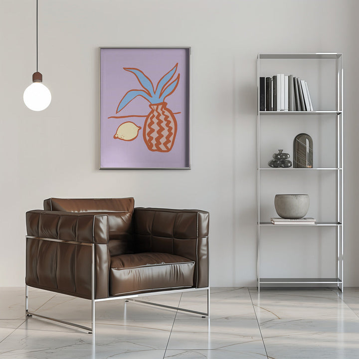Lilac Lemon - Stretched Canvas, Poster or Fine Art Print I Heart Wall Art