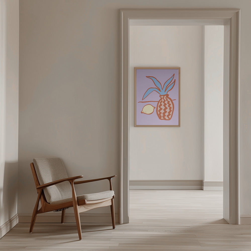 Lilac Lemon - Stretched Canvas, Poster or Fine Art Print I Heart Wall Art