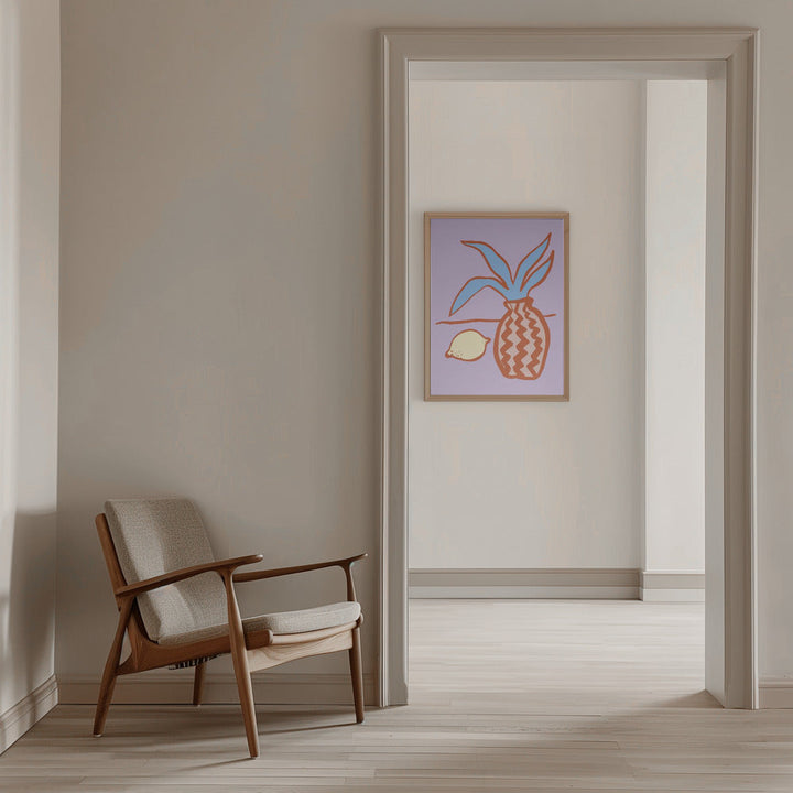 Lilac Lemon - Stretched Canvas, Poster or Fine Art Print I Heart Wall Art