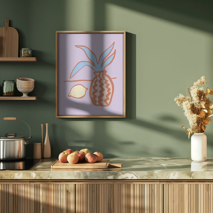 Lilac Lemon - Stretched Canvas, Poster or Fine Art Print I Heart Wall Art