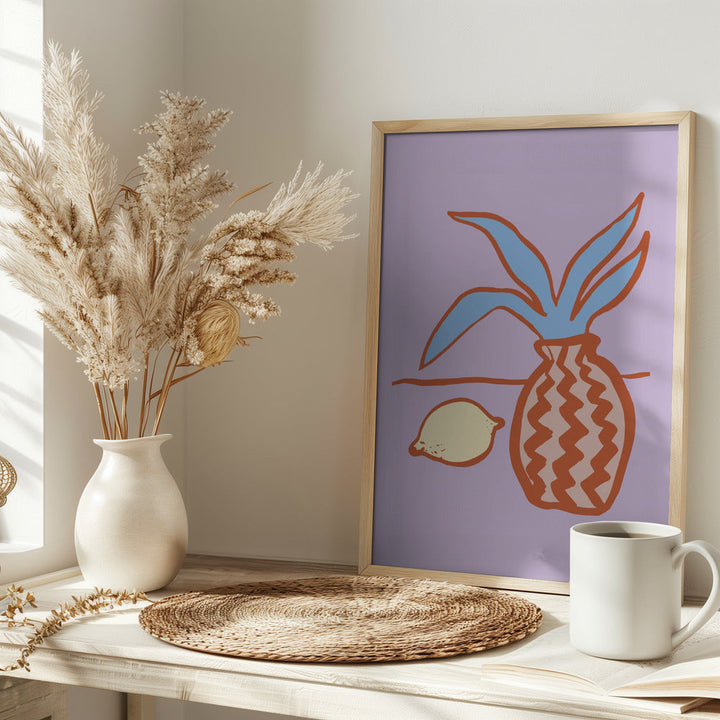 Lilac Lemon - Stretched Canvas, Poster or Fine Art Print I Heart Wall Art