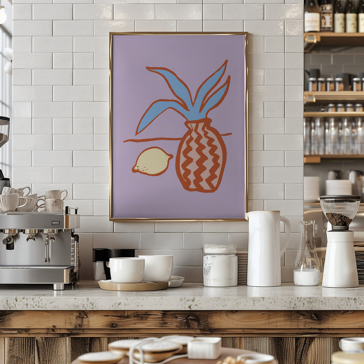 Lilac Lemon - Stretched Canvas, Poster or Fine Art Print I Heart Wall Art