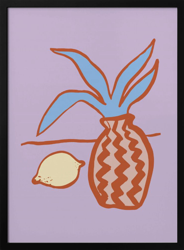Lilac Lemon - Stretched Canvas, Poster or Fine Art Print I Heart Wall Art