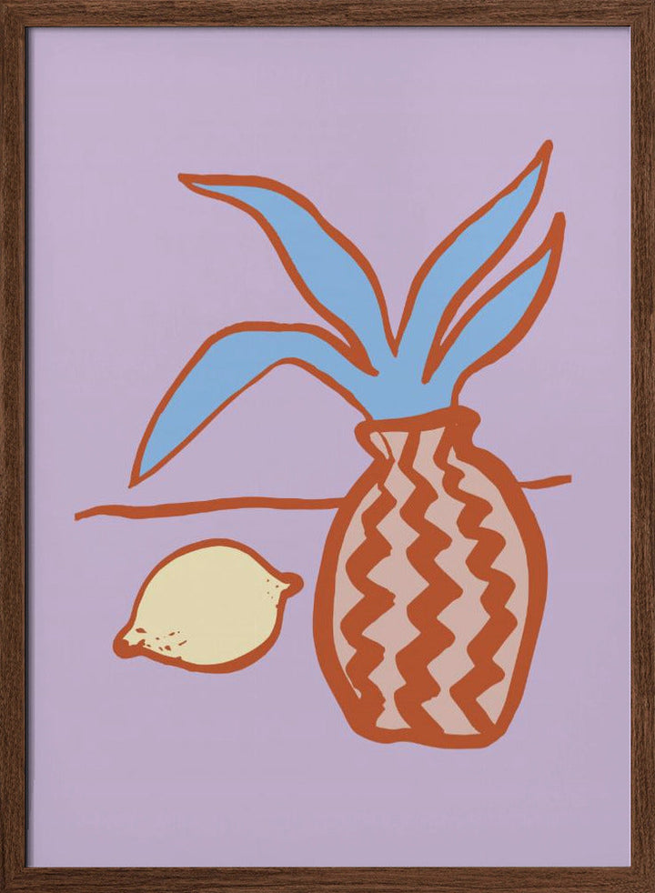 Lilac Lemon - Stretched Canvas, Poster or Fine Art Print I Heart Wall Art